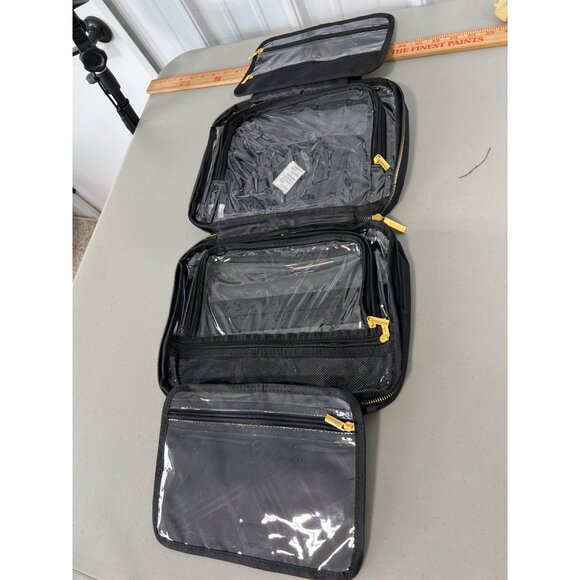 Joy Eco Luxe World Traveler Light and Chic Toiletry Case Black Gold Organizer - Picture 6 of 9